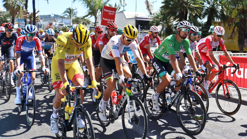 Minnitre / Shutterstock The start of the second stage on the Promenade des Anglais, Tour de France 2021, Nice, France