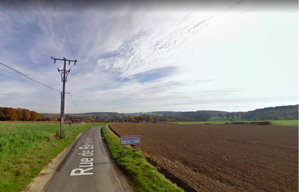 Rural road near French-Belgian border. Belgian farmer moves boundary marker to make France two metres smaller