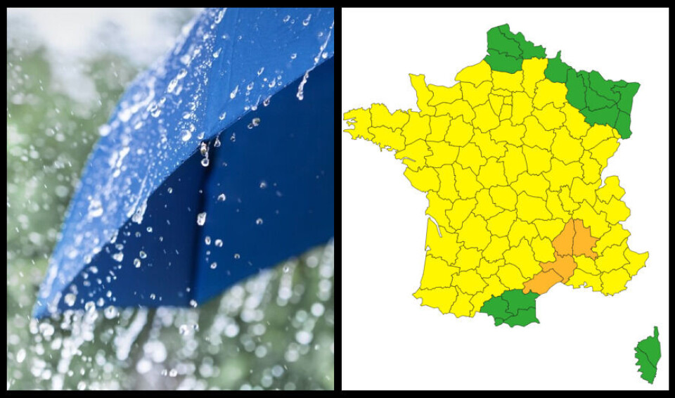 Shutterstock / Météo France Orange weather warning for four French departments