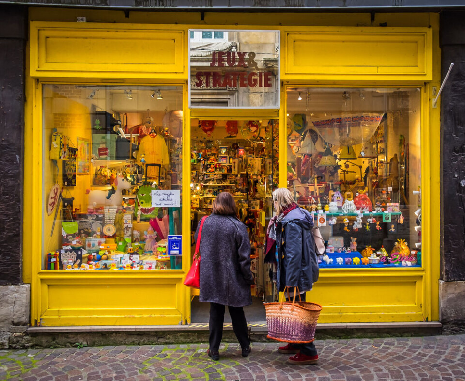eric laudonien / Shutterstock A toy shop in France