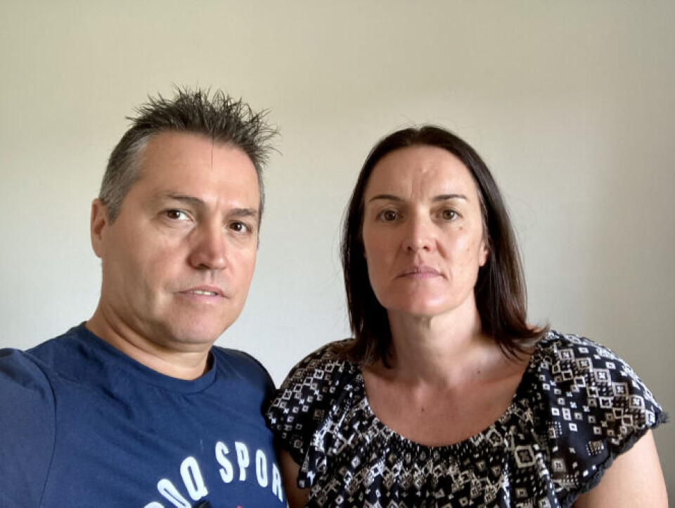 Tracey Maurin with her husband Stéphane