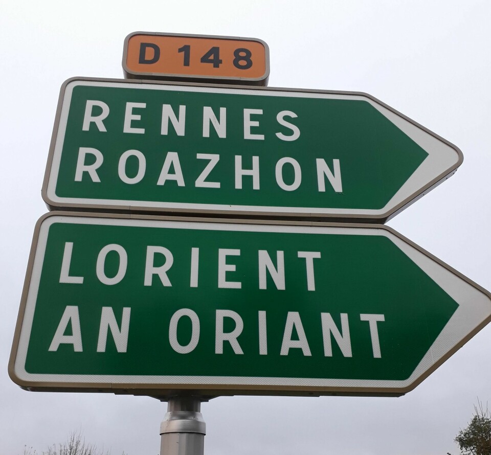 A road sign in Brittany