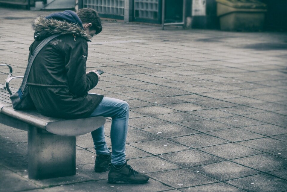 A young male teen looking down at his phone. The tragic death of French schoolgirl Alisha proves school bullying kills, says MP Erwan Balanant