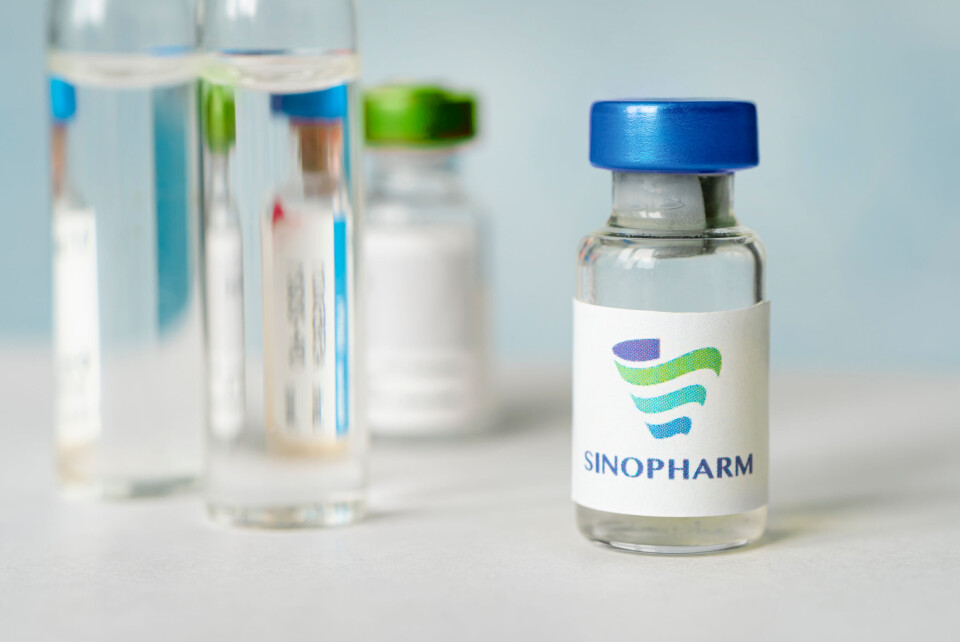 diy13 / Shutterstock An image of a vial containing the Sinopharm vaccine