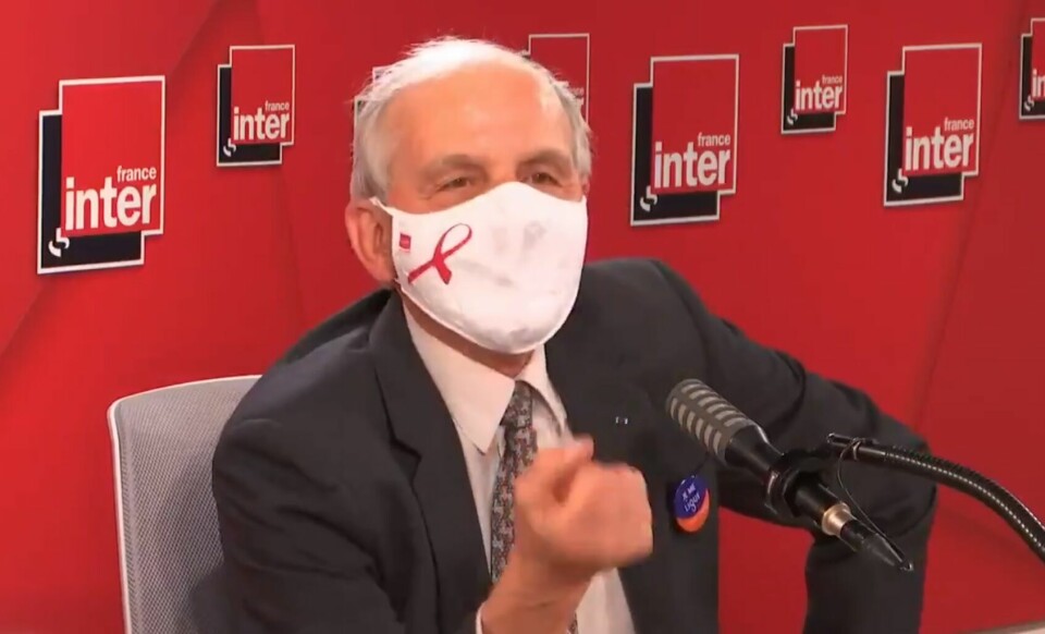 A screenshot of Professor Axel Kahn speaking on France Inter. President of French anti-cancer league Professor Axel Kahn steps down due to cancer diagnosis