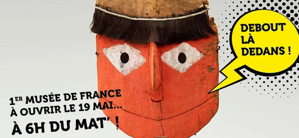 Le musée des Amériques / ameriques-auch.fr The publicity graphic by the museum to advertise its 06:00 opening. First museum reopens in France with music and breakfast - at 6:00