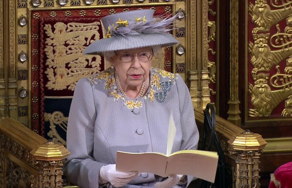 Queen Elizabeth II during the Queen's Speech yesterday. French foie gras farmers invite Johnson to visit and not limit sales