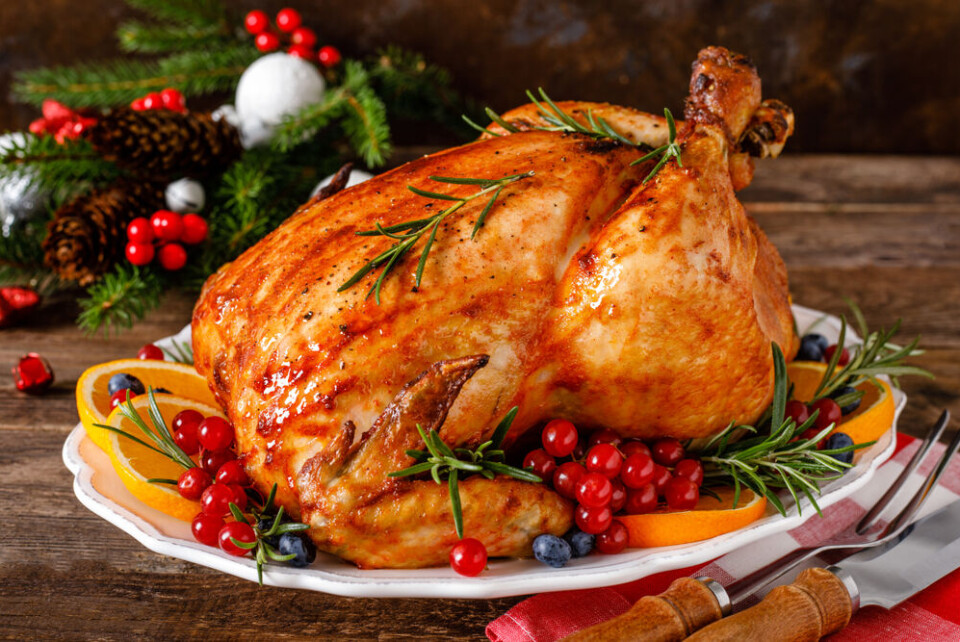 Sea Wave / Shutterstock A Christmas turkey on a table decorated for the holidays. France to make up UK’s 1 million Christmas turkey shortfall