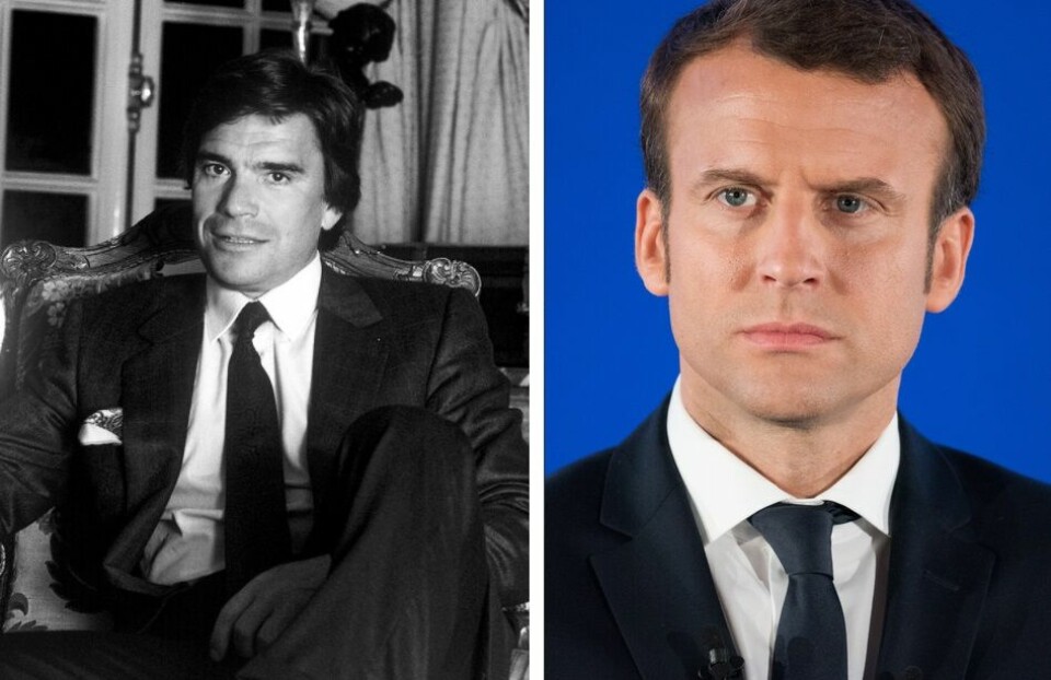 Bernard Tapie at OM, and a photo of French President Macron. President Macron pays tribute to Bernard Tapie, who has died age 78
