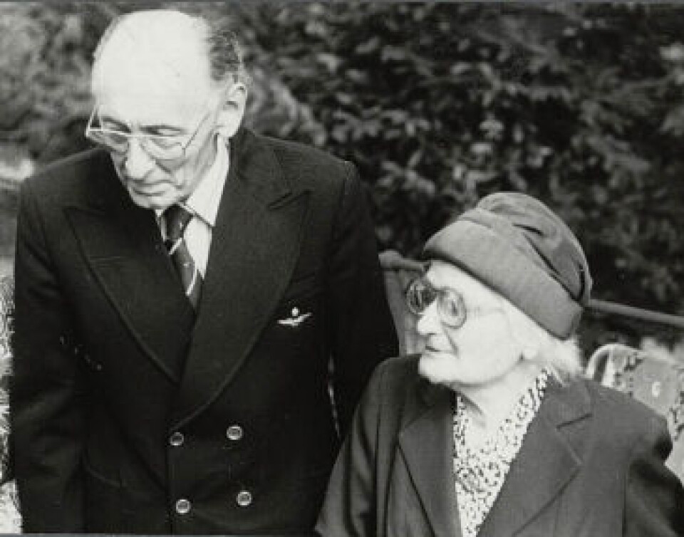 Sergeant John Brough and Mayor Marie Girault who housed him after the crash