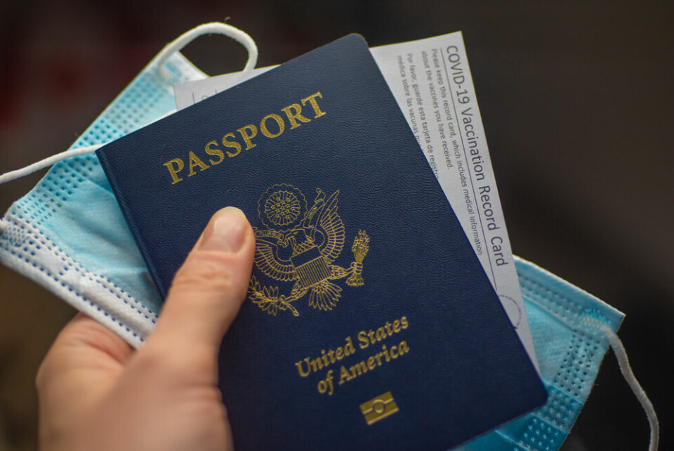 US passport, Covid mask, travel