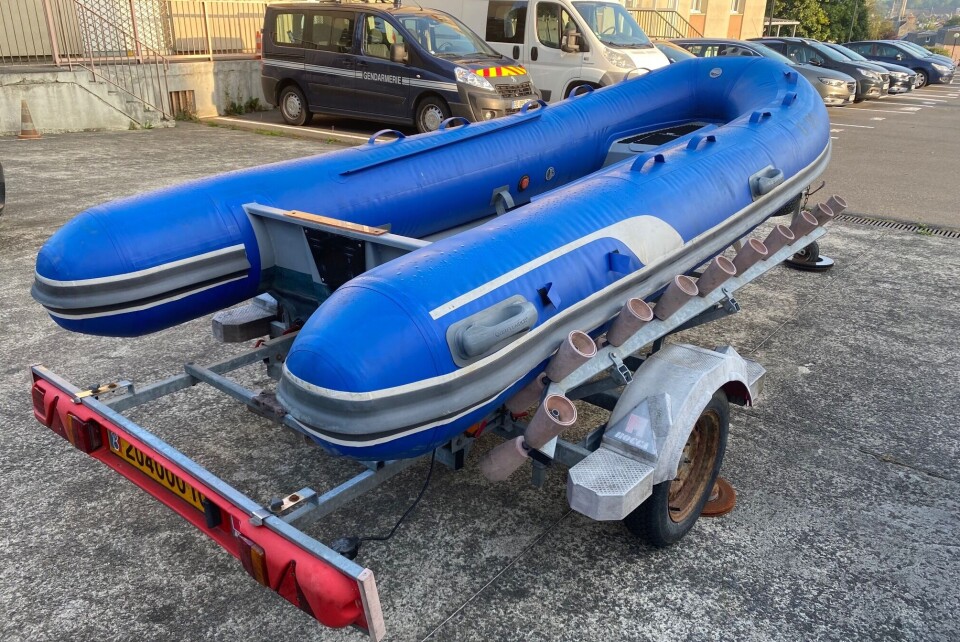 Gendarmerie de la Manche / @Gendarmerie_050 / Twitter the police dinghy