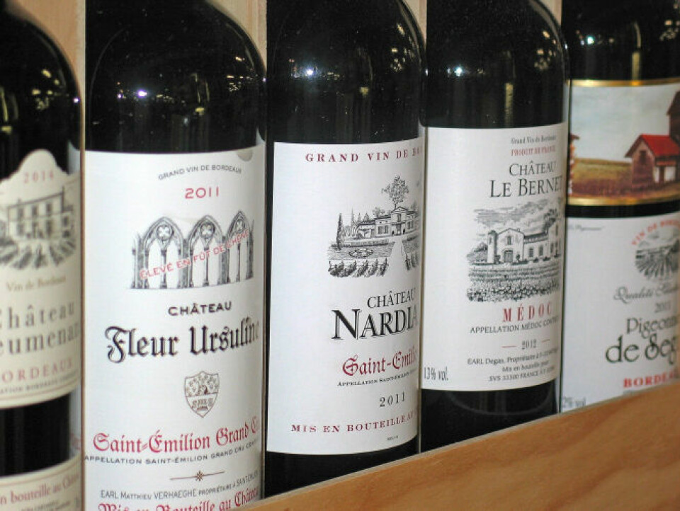 French red wine bottles