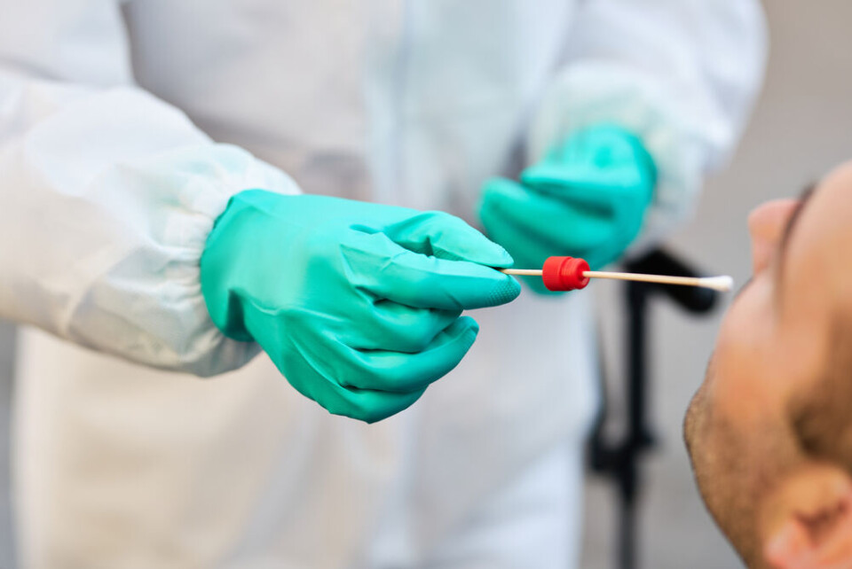 Person having a PCR test. Covid France: Delta variant now over 50% of cases in three regions