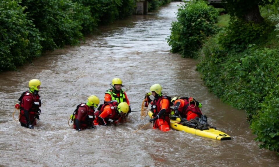 Emergency services continue to search for the missing boy in the Therain river. Mini-tornado rips off roof and one still missing as more extreme weather hits France