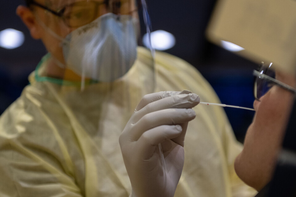 United States Naval Academy Photo Archive / Flickr Medical professional taking a Covid nasal swab. Nasal Covid tests not without health risks says French medical academy