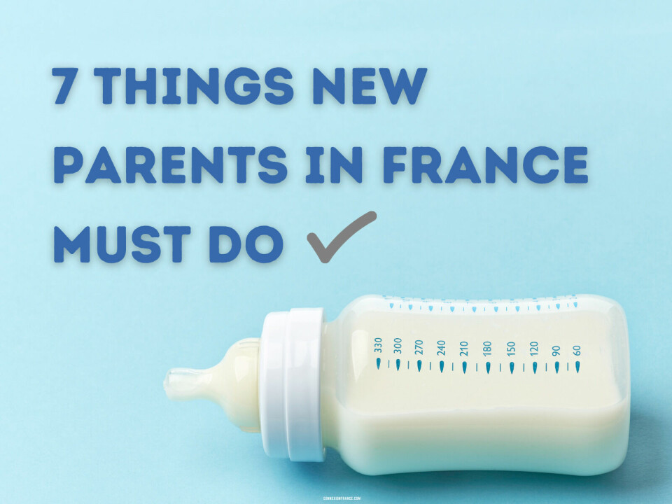 Infographic 7 things new parents must do after giving birth in France a checklist