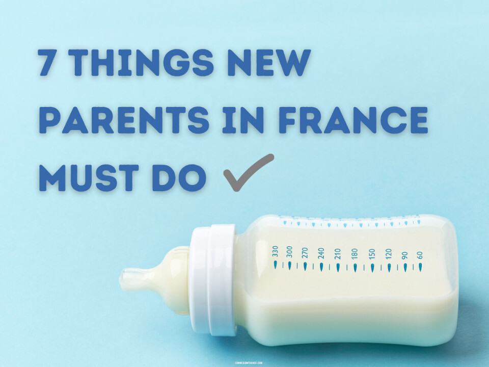 Infographic 7 things new parents must do after giving birth in France a checklist