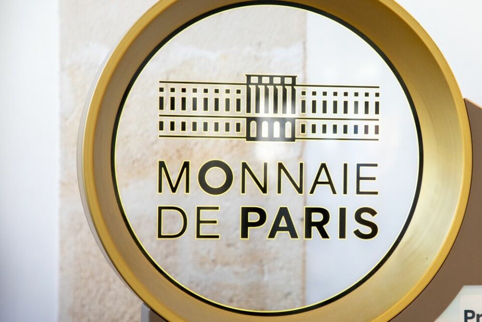 A view of the logo of the Monnaie de Paris
