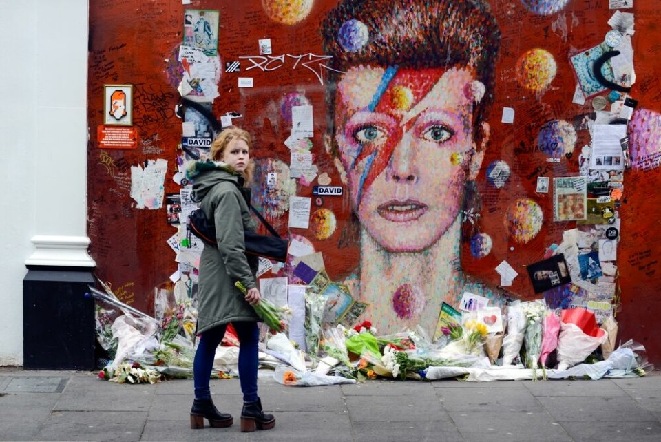 A mural in homage to David Bowie, London