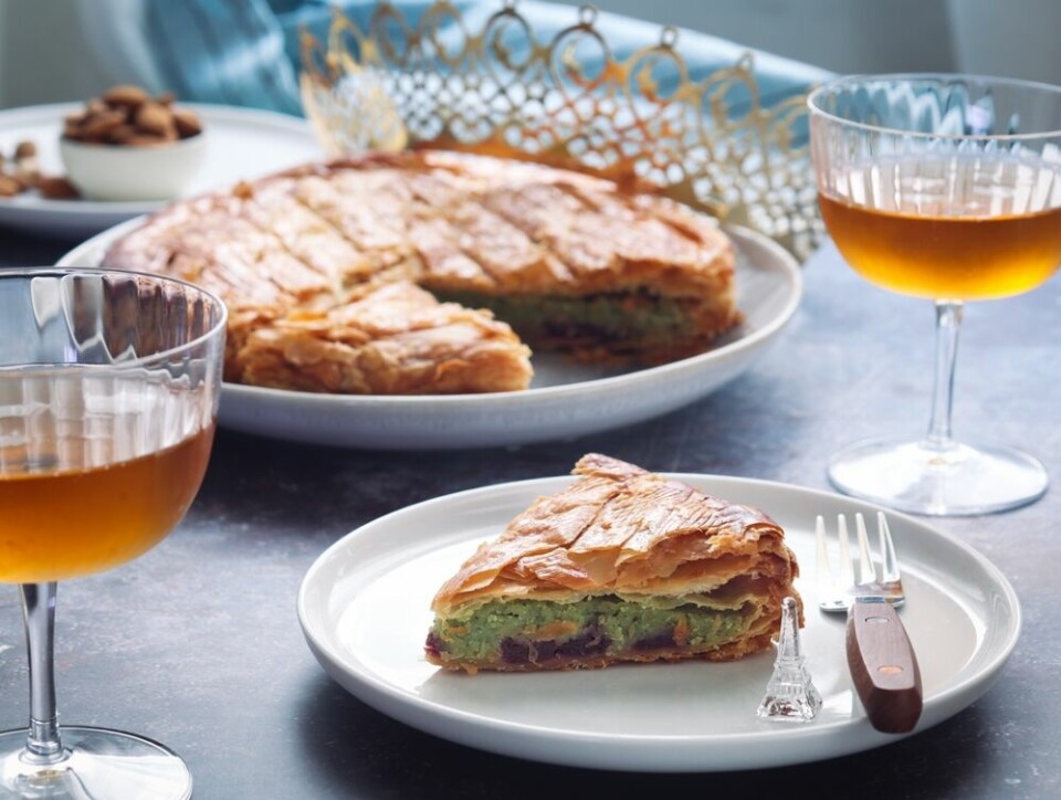 A galette des rois and French cider