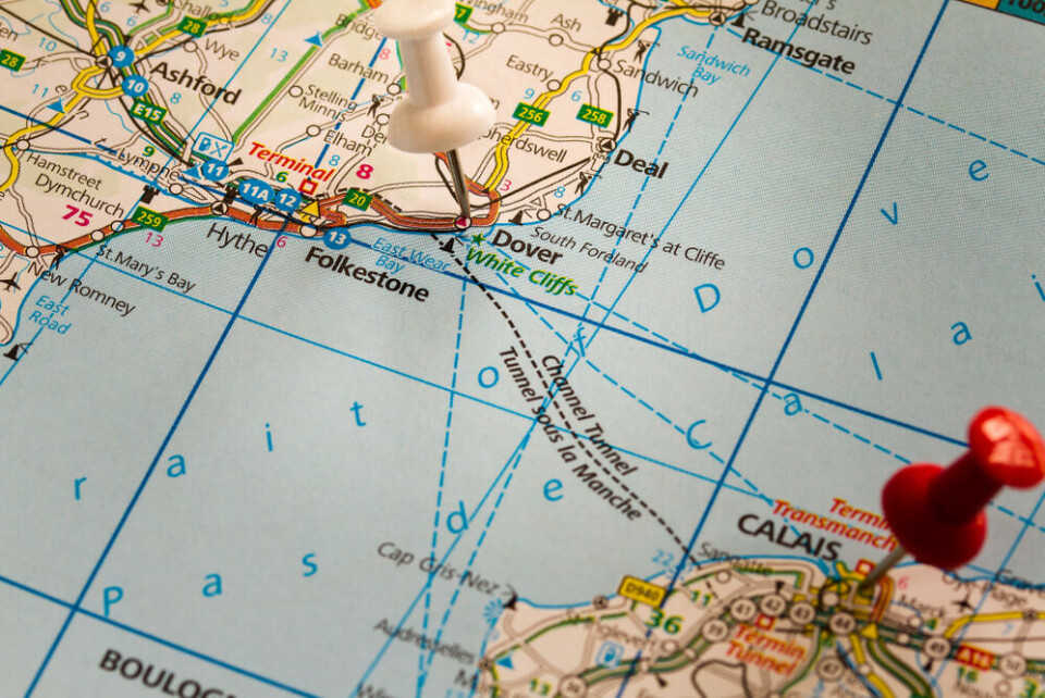 Aeronautics / Shutterstock A map view of the Channel crossing between Dover and Calais