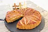 Galette des rois with a crown