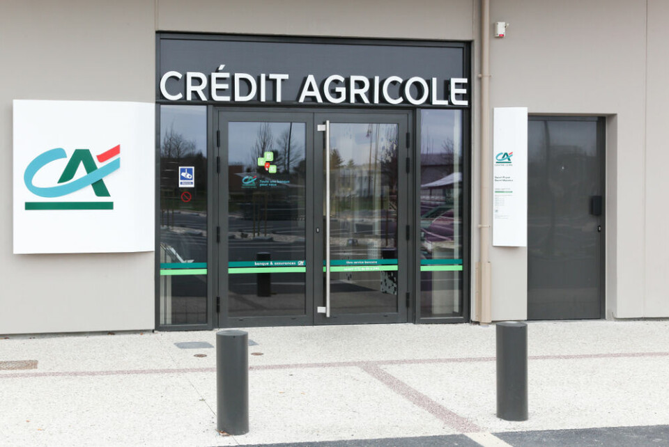 A view of the front of a branch of Crédit Agricole