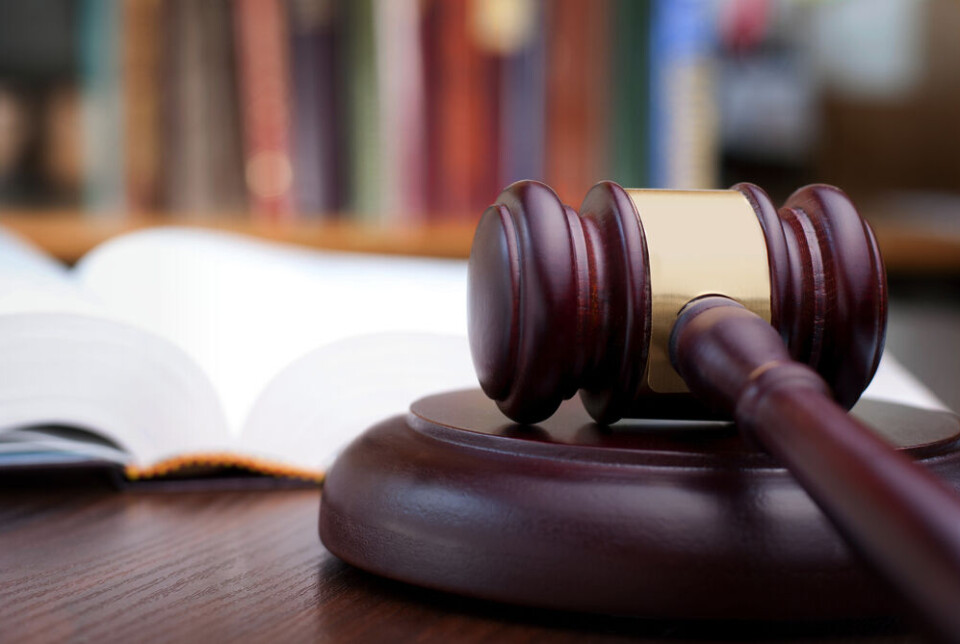 A view of a legal courtroom gavel