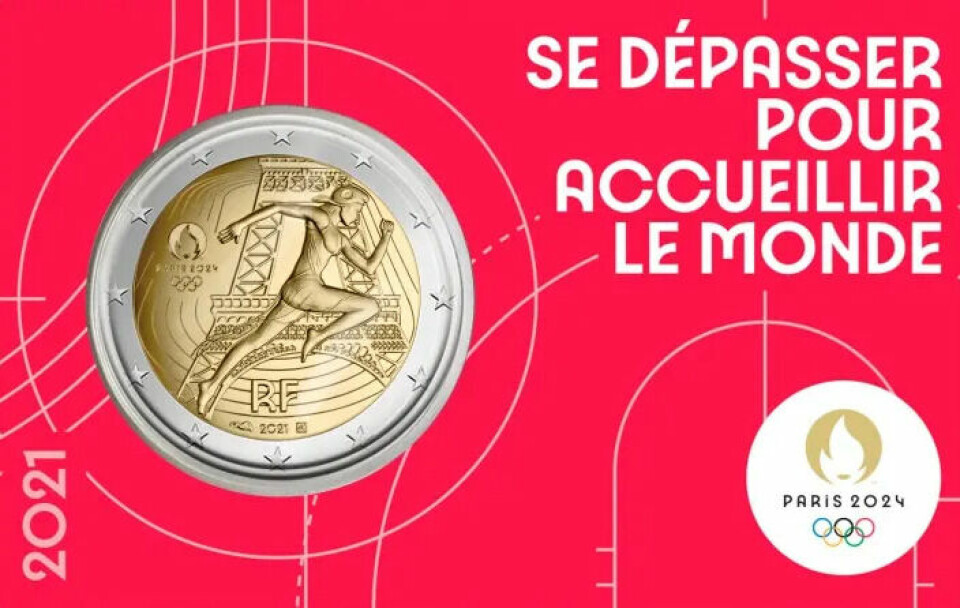 A view of a Monnaie de Paris commemorative coin for Paris 2024