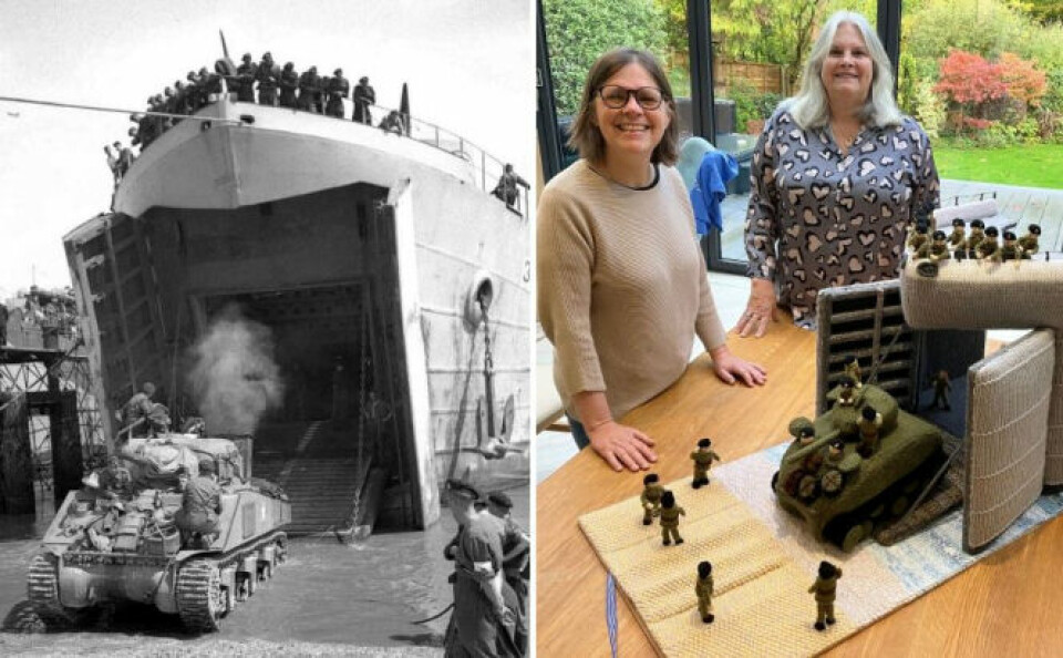 Knitted soldiers depict Normandy Landings scenes