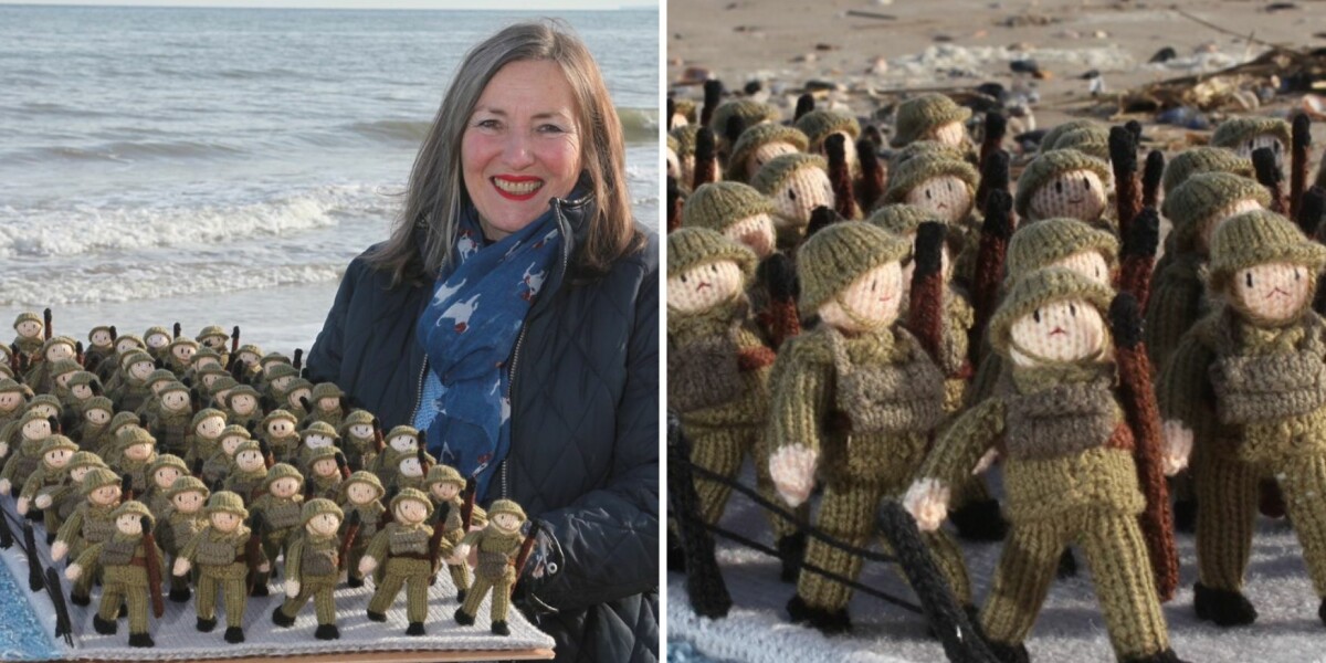 Tiny knitted soldiers need help to get to france for d-day anniversary