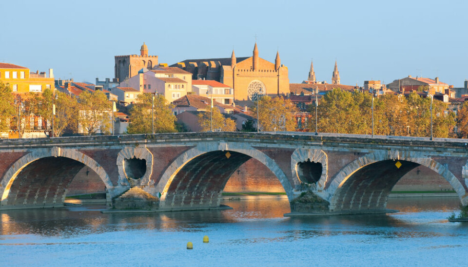 The Pont Neuf In Toulouse on a sunny summer day