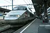 View of a TGV in a station in Toulouse