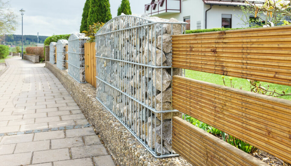 A garden wall between two properties in France