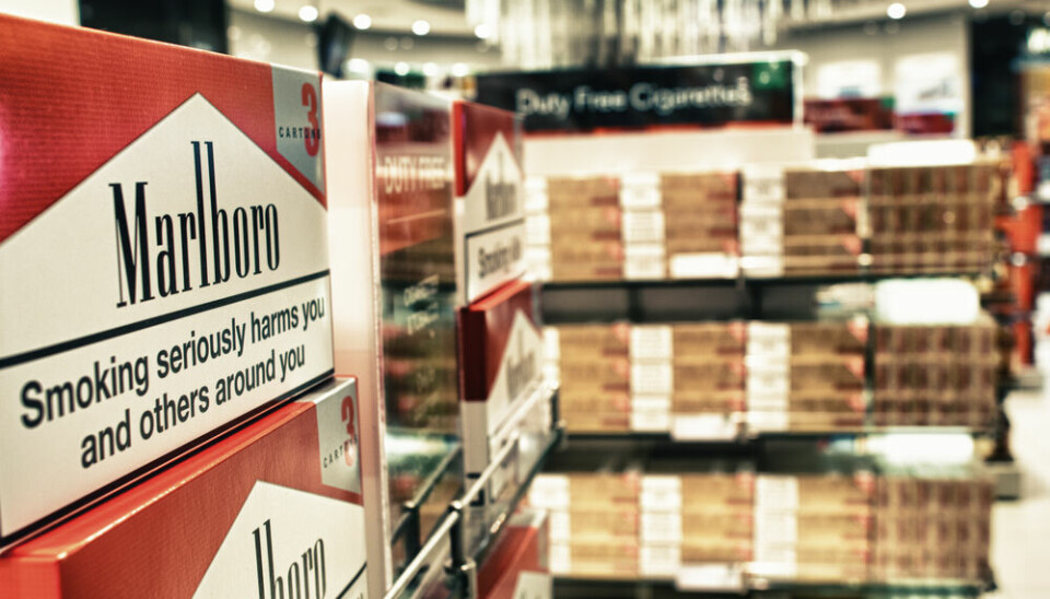 Marlboro cigarettes at a London airport