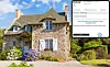 Home in Brittany with inset screenshot of French tax website