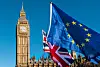 EU and UK flags in front of Big Ben
