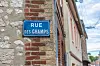 A street sign in a rural French village