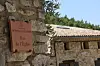 street view with name of road in traditional french village of Gigondas, Provence