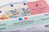 French driving fines and cash in euros