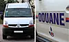 Split image of a Renault Master  and the french border police or douanes