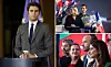 Three-way split image of French prime minister Gabriel Attal, Jordan Bardella with Marine Le Pen, and the leaders of France’s left-wing alliance the Nouveau Front Populaire