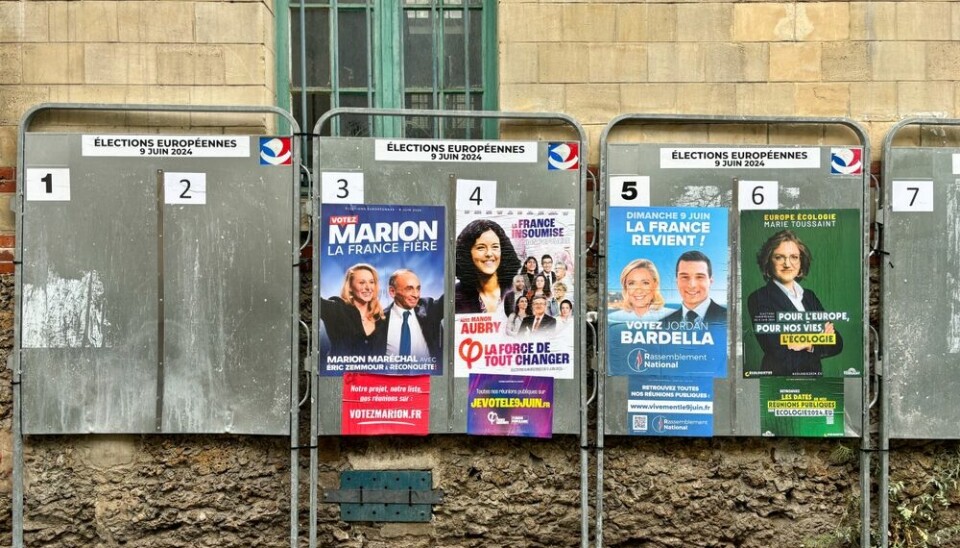 Election posters in Paris, France ahead of the European elections on June 9