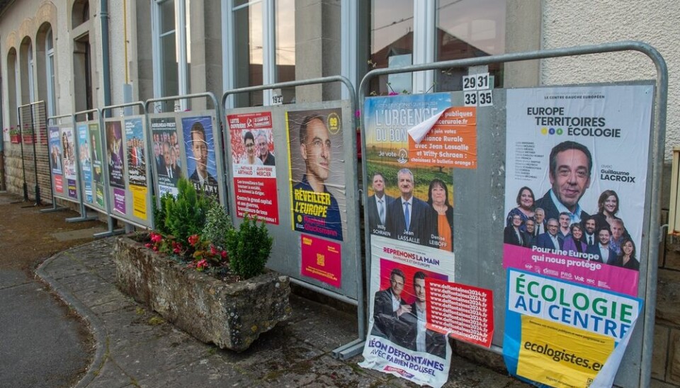 Election posters for the french parliamentary elections on June 30, 2024