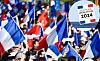 French flags at election result