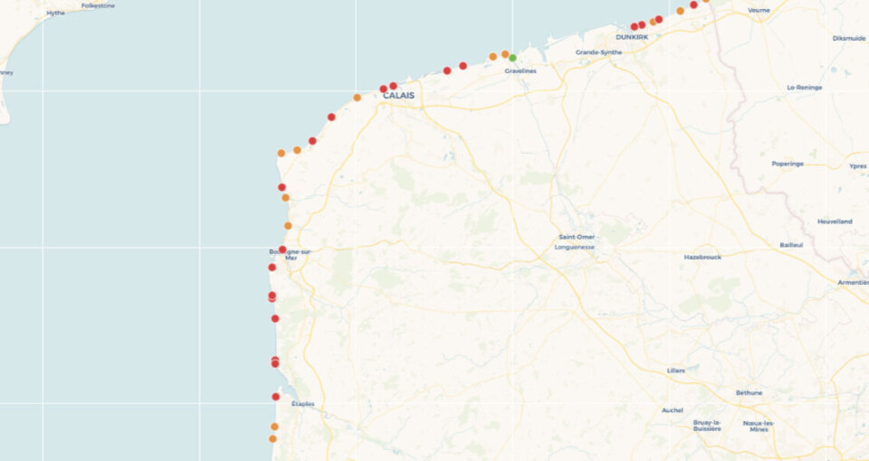 LaBellePlage.fr / Capture d'écran Une vue rapprochée de Calais et Dunkerque sur le site LaBellePlage.fr