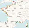 A view of a map on the website LaBellePlage.fr