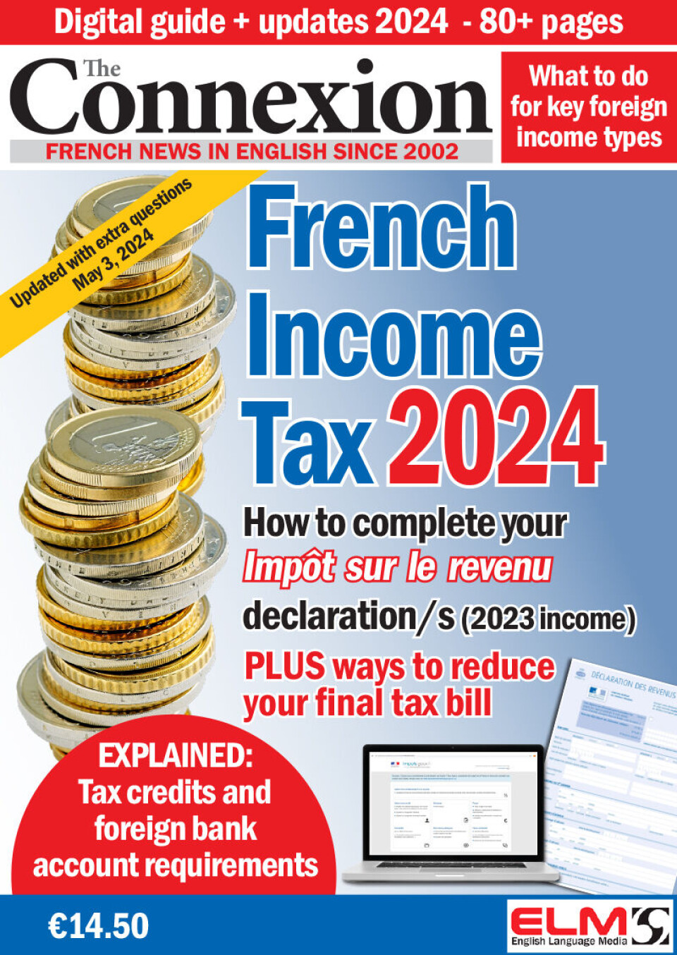 Income Tax guide 2024 cover Connexionfrance