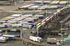 lorries at dover await a ferry to france